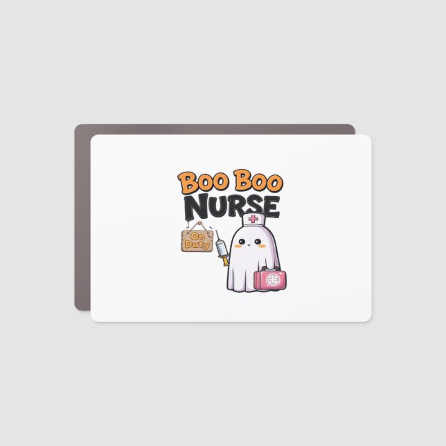 Boo Boo Nurse On Duty Classic T-Shirt Car Magnet (Front)