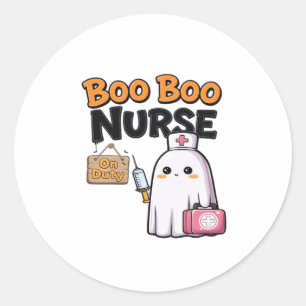 Boo Boo Nurse On Duty Classic T-Shirt Classic Round Sticker