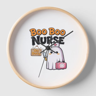 Boo Boo Nurse On Duty Classic T-Shirt Clock