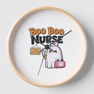 Boo Boo Nurse On Duty Classic T-Shirt Clock