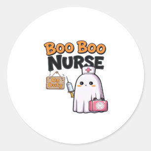 Boo Boo Nurse On Duty Classic T-Shirt Round Sticker