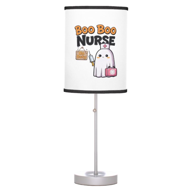Boo Boo Nurse On Duty Classic T-Shirt Table Lamp (Front)
