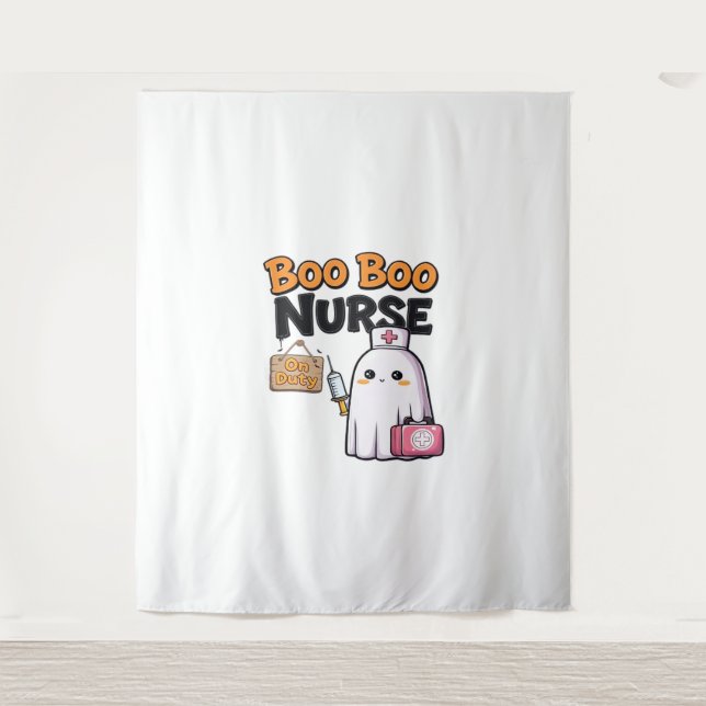 Boo Boo Nurse On Duty Classic T-Shirt Tapestry (Front)