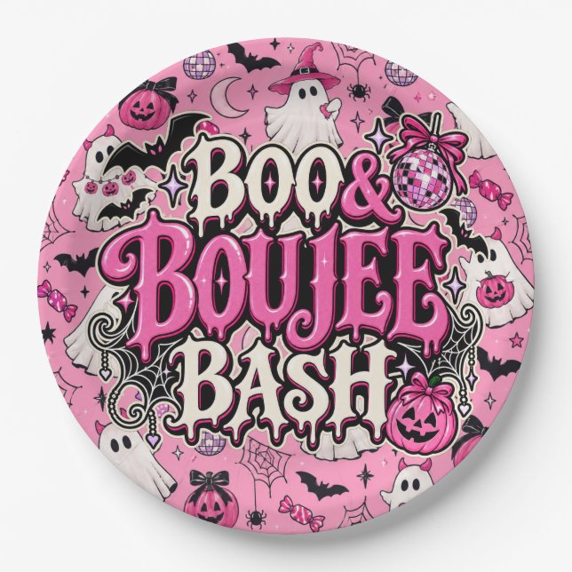 Boo & Boujee Bash  Paper Plates (Front)