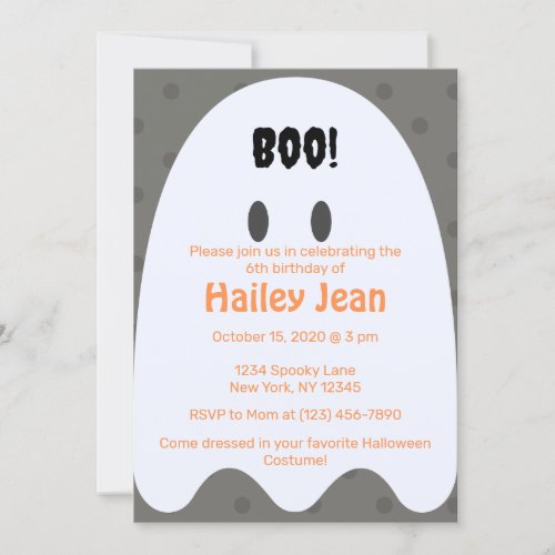 Boo Boys Halloween Birthday Party Invitation