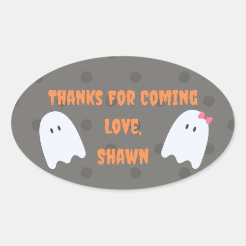 Boo Boys Halloween Party Thank You Sticker