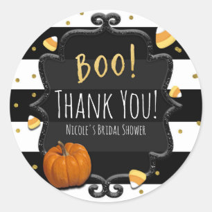 Boo! Candy Corn Halloween Party Favor Stickers