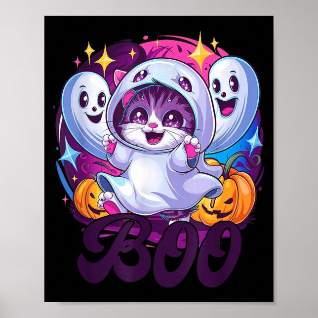 Boo cat ghost  poster (Front)