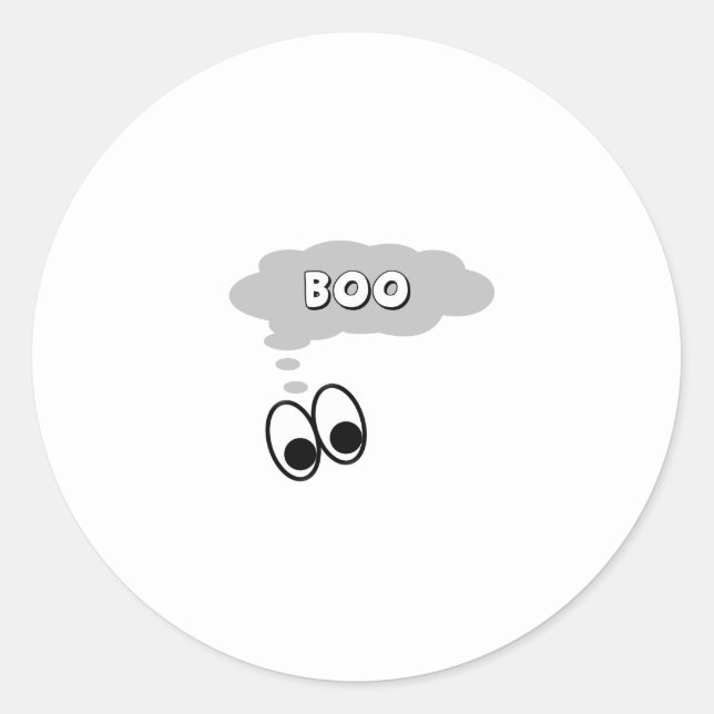 Boo Classic Round Sticker (Front)