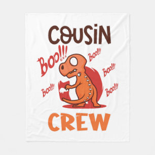 Boo Cousin Crew Halloween Dinosaur Spooky Costume Fleece Blanket