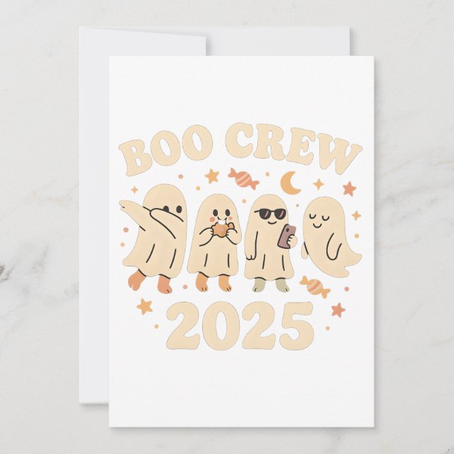 Boo Crew 2025 Trending Ghost Squad Invitation (Front)