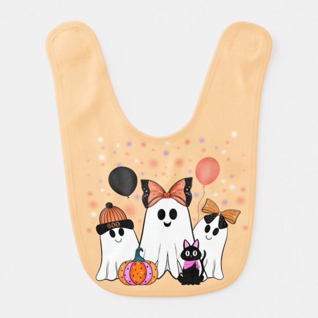Boo Crew Celebration Baby Bib (Front)