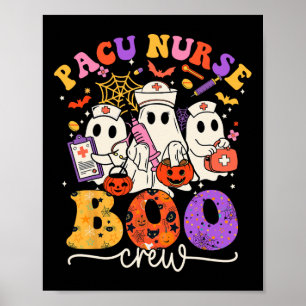 Boo Crew Costume Funny Nurse Ghost Halloween  Poster