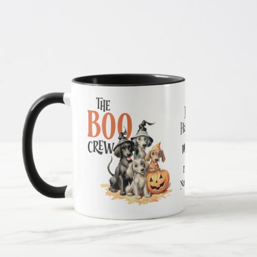 Boo Crew Cute Dogs Kids Halloween Mug