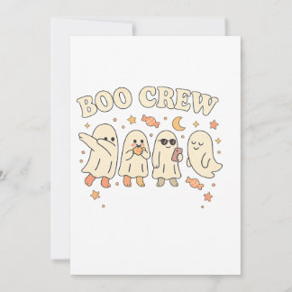 Boo Crew Cute Ghost Halloween Party 2026 Invitation