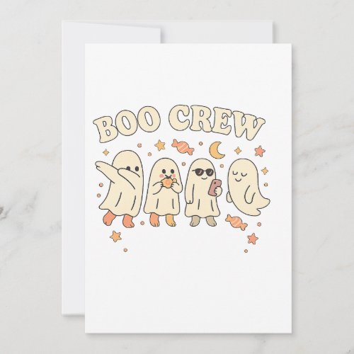 Boo Crew Cute Ghost Halloween Party 2026 Invitation