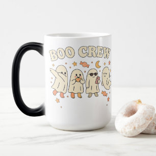 Boo Crew Cute Ghost Squad Retro Halloween Design Color Morph Mug