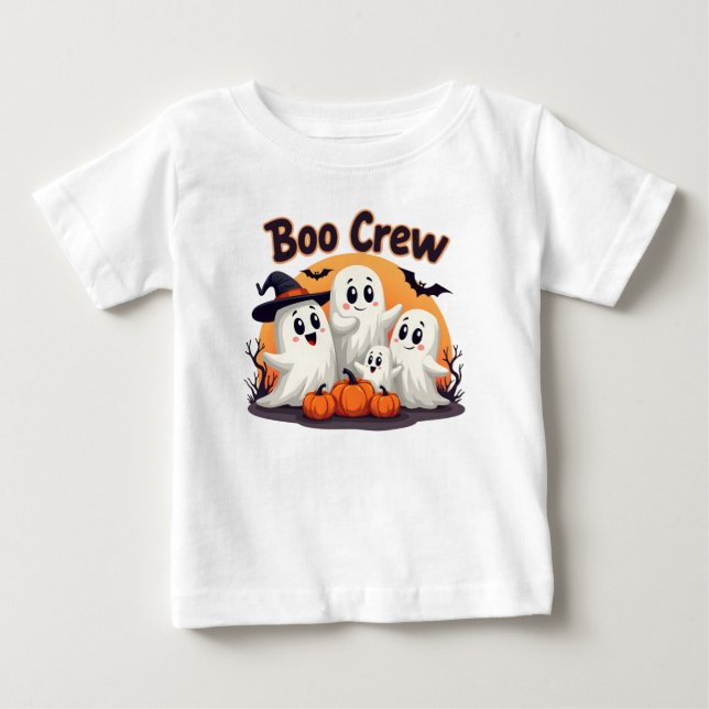 Boo Crew Cute Halloween Ghost Family Baby T-Shirt (Front)