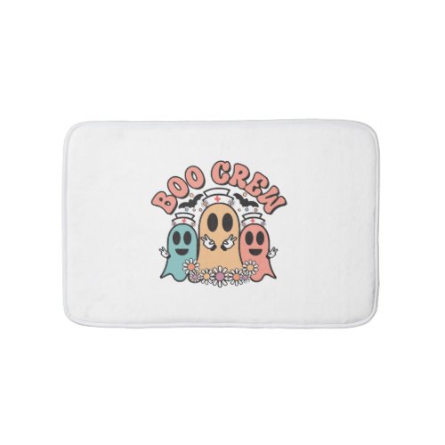 Boo Crew Cute Nurse Ghosts Bath Mat