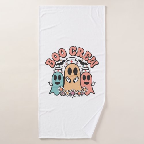 Boo Crew Cute Nurse Ghosts Bath Towel