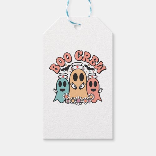Boo Crew Cute Nurse Ghosts Gift Tags