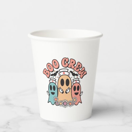 Boo Crew Cute Nurse Ghosts Paper Cups