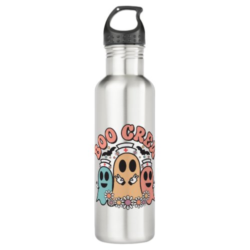 Boo Crew Cute Nurse Ghosts Stainless Steel Water Bottle
