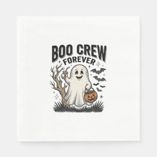 Boo Crew Forever Vintage Ghost Halloween Shirt Des Napkins