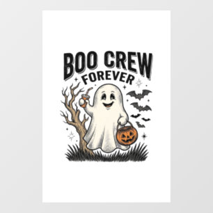 Boo Crew Forever Vintage Ghost Halloween Shirt Des Window Cling