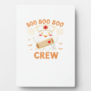 Boo Crew Funny Ghost Spooky Halloween Nurse T-Shir Plaque