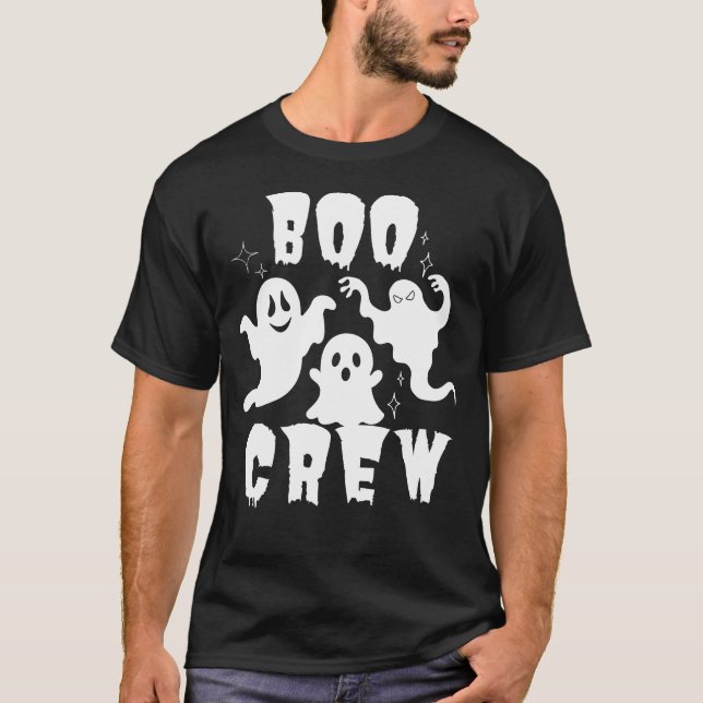 Boo Crew ghost Halloween Family Matching T-Shirt (Front)