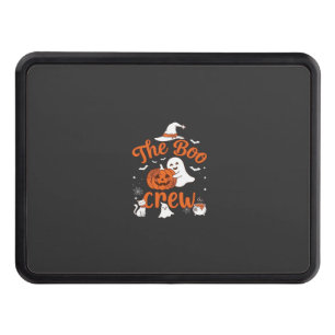 Boo Crew Ghost Pumpkin White Cat Witch Hat Hitch Cover