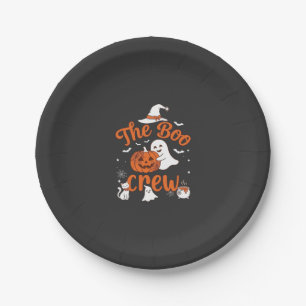 Boo Crew Ghost Pumpkin White Cat Witch Hat Paper Plates