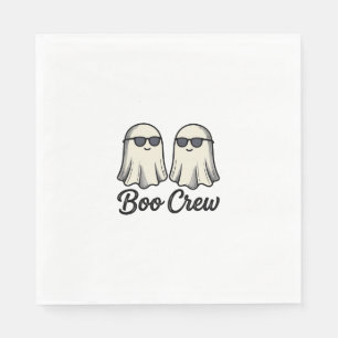 Boo Crew Ghosts Vintage Halloween Shirt Design_1 Napkins