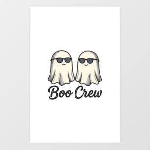 Boo Crew Ghosts Vintage Halloween Shirt Design_1 Window Cling