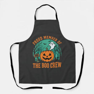 Boo Crew Halloween Ghost Pumpkin Design_1 Apron