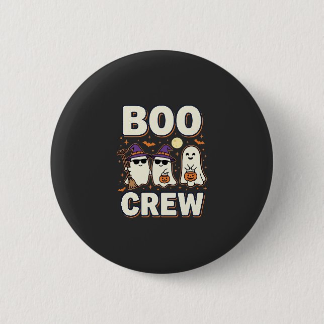 Boo Crew Halloween Ghosts Vector Design_1 Button (Front)