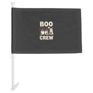 Boo Crew Halloween Ghosts Vector Design_1 Car Flag