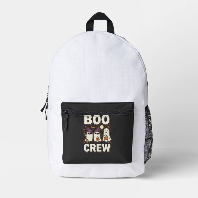 Boo Crew Halloween Ghosts Vector Design_1 Printed Backpack (Front)