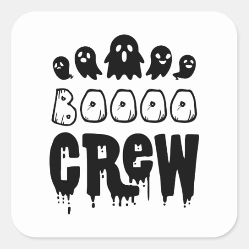 Boo Crew Halloween Gift Square Sticker