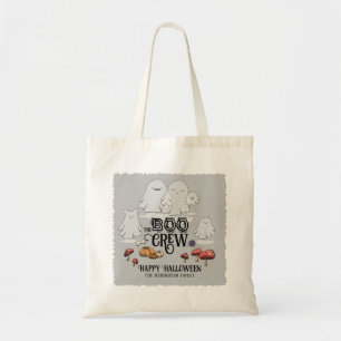 Boo Crew Halloween Personalized Family Name Tote Bag