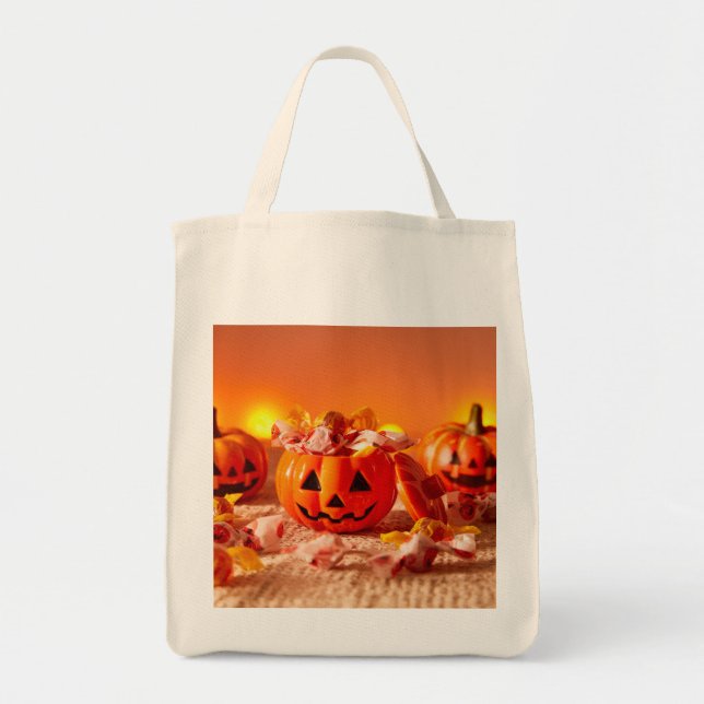 Boo Crew Halloween Tote Bag – Funny Spooky Canvas  (Front)