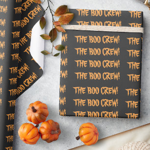 Boo Crew Halloween Wrapping Paper for Kids Gifts