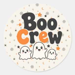 Boo Crew Matching Halloween Classic Round Sticker