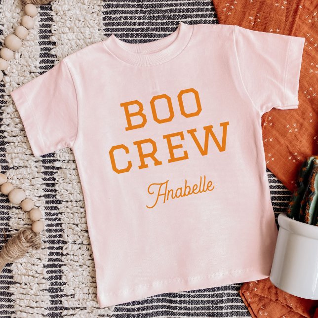 Boo Crew Monogrammed Halloween Toddler T-shirt (Creator Uploaded)