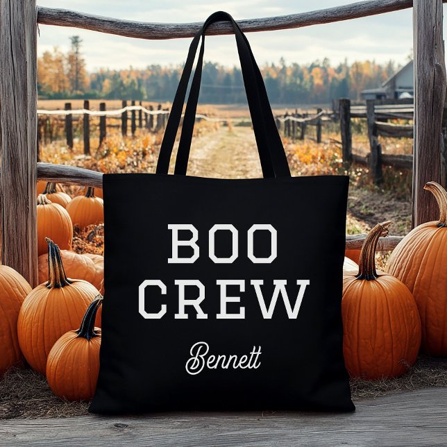 Boo Crew Monogrammed Halloween Tote Bag (Creator Uploaded)