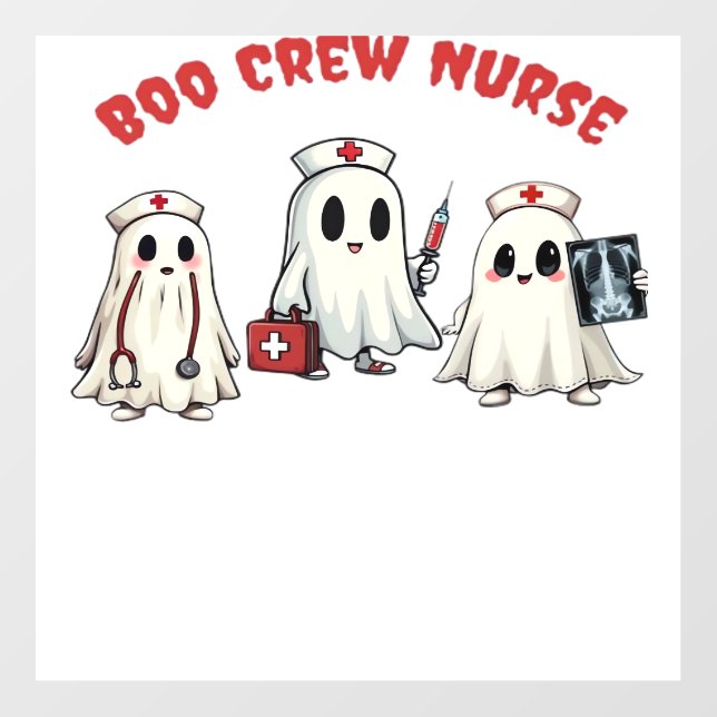 BOO CREW NURSE Essential T-Shirt Wall Decal (Front)