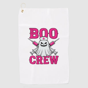 Boo Crew Nurse Ghost Halloween Golf Towel