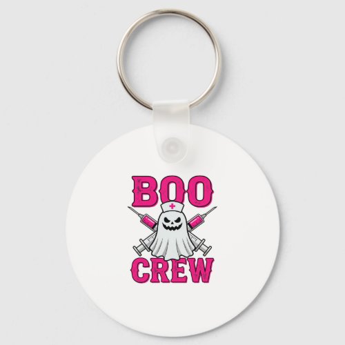 Boo Crew Nurse Ghost Halloween Keychain