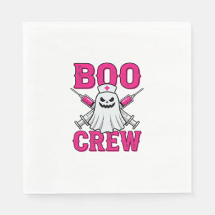 Boo Crew Nurse Ghost Halloween Napkins